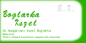 boglarka kszel business card